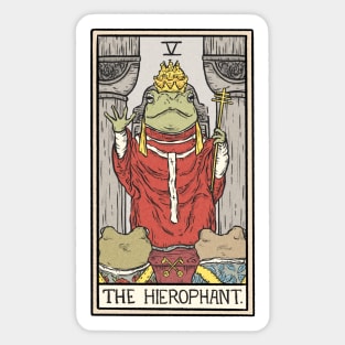 The Hierophant Toad Tarot Sticker